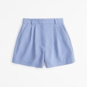 Abercrombie & Fitch Sloane Tailored High Waist Blue Shorts